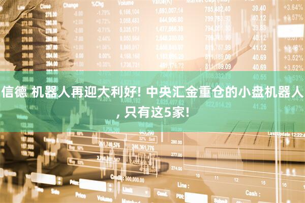 信德 机器人再迎大利好! 中央汇金重仓的小盘机器人, 只有这5家!